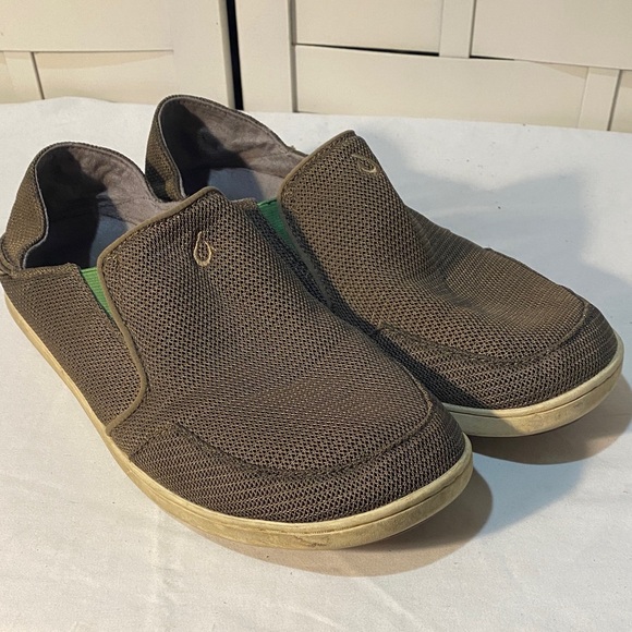 Olukai Nohea Mesh Men's Brown Slip-On Shoes Loafers - Picture 1 of 5